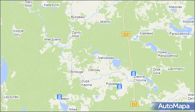 mapa Nierostowo, Nierostowo na mapie Targeo