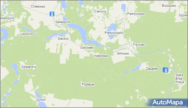 mapa Niesiłowo, Niesiłowo na mapie Targeo