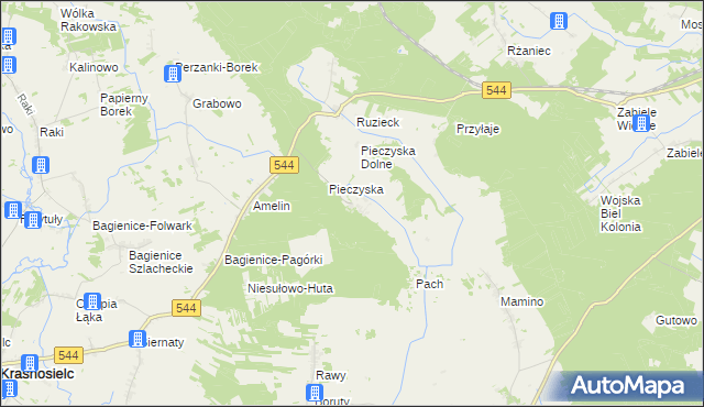 mapa Niesułowo-Wieś, Niesułowo-Wieś na mapie Targeo