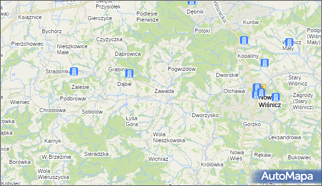 mapa Nieszkowice Wielkie, Nieszkowice Wielkie na mapie Targeo