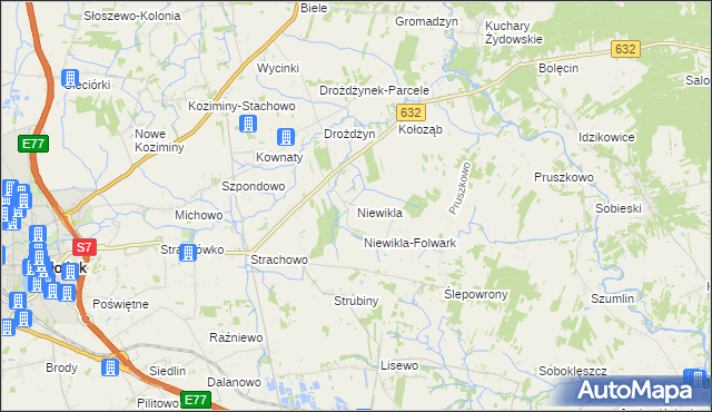 mapa Niewikla, Niewikla na mapie Targeo