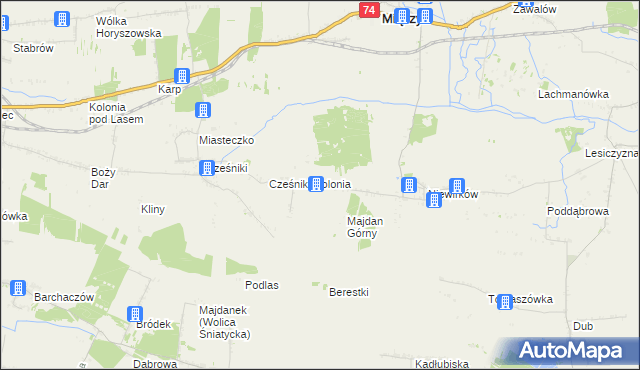 mapa Niewirków-Kolonia, Niewirków-Kolonia na mapie Targeo