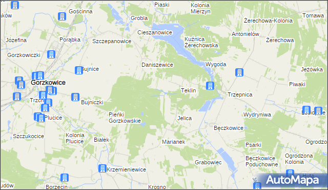 mapa Niwy gmina Łęki Szlacheckie, Niwy gmina Łęki Szlacheckie na mapie Targeo