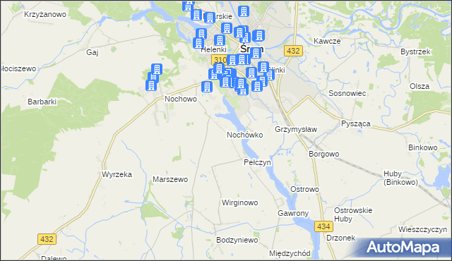 mapa Nochówko, Nochówko na mapie Targeo