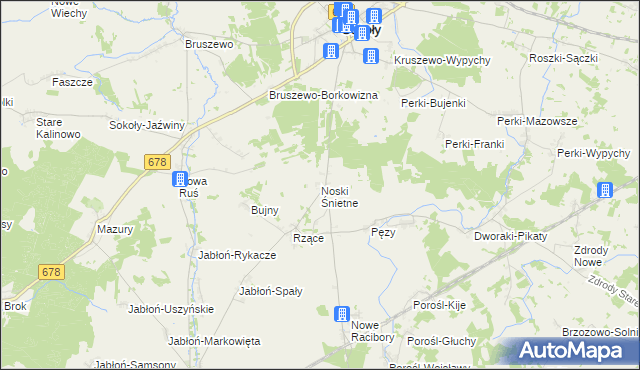 mapa Noski Śnietne, Noski Śnietne na mapie Targeo