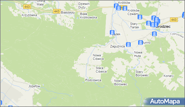 mapa Nowa Ciświca, Nowa Ciświca na mapie Targeo