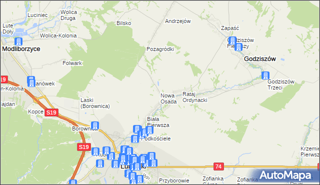 mapa Nowa Osada, Nowa Osada na mapie Targeo