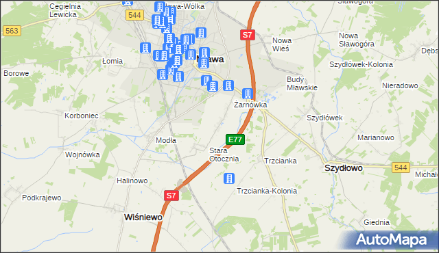 mapa Nowa Otocznia, Nowa Otocznia na mapie Targeo