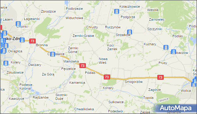 mapa Nowa Wieś gmina Busko-Zdrój, Nowa Wieś gmina Busko-Zdrój na mapie Targeo