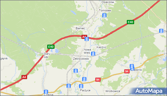 mapa Nowa Wieś gmina Nowogrodziec, Nowa Wieś gmina Nowogrodziec na mapie Targeo