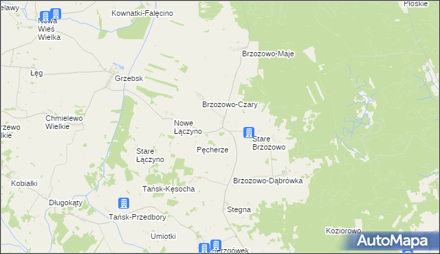 mapa Nowe Brzozowo, Nowe Brzozowo na mapie Targeo