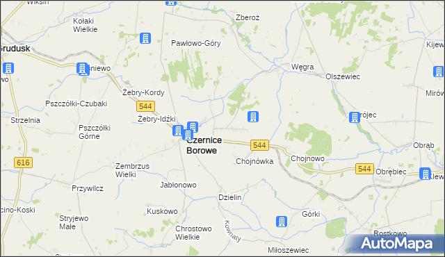 mapa Nowe Czernice, Nowe Czernice na mapie Targeo