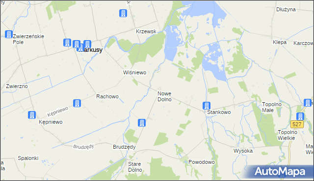 mapa Nowe Dolno, Nowe Dolno na mapie Targeo