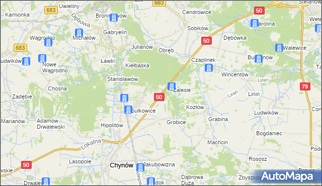 mapa Nowe Grobice, Nowe Grobice na mapie Targeo