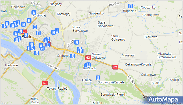 mapa Nowe Gulczewo, Nowe Gulczewo na mapie Targeo