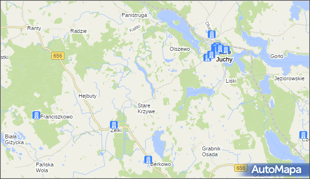 mapa Nowe Krzywe, Nowe Krzywe na mapie Targeo