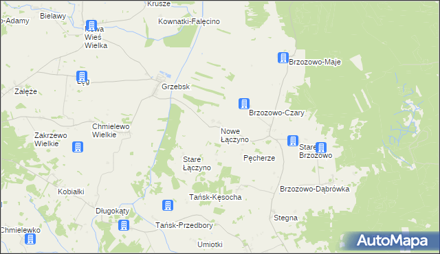 mapa Nowe Łączyno, Nowe Łączyno na mapie Targeo