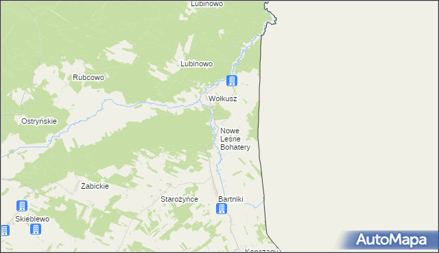 mapa Nowe Leśne Bohatery, Nowe Leśne Bohatery na mapie Targeo