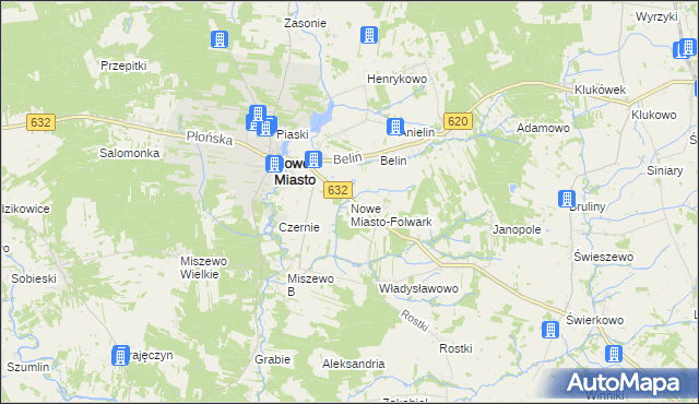 mapa Nowe Miasto-Folwark, Nowe Miasto-Folwark na mapie Targeo