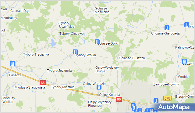 mapa Nowe Osipy, Nowe Osipy na mapie Targeo