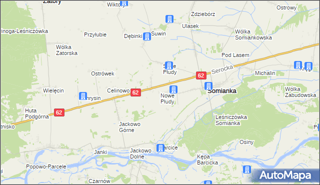 mapa Nowe Płudy, Nowe Płudy na mapie Targeo