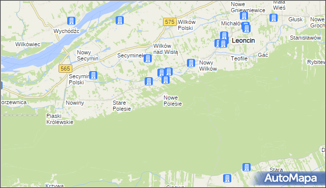 mapa Nowe Polesie, Nowe Polesie na mapie Targeo