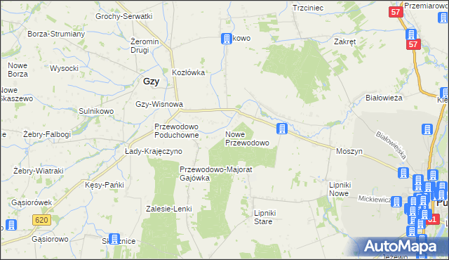 mapa Nowe Przewodowo, Nowe Przewodowo na mapie Targeo