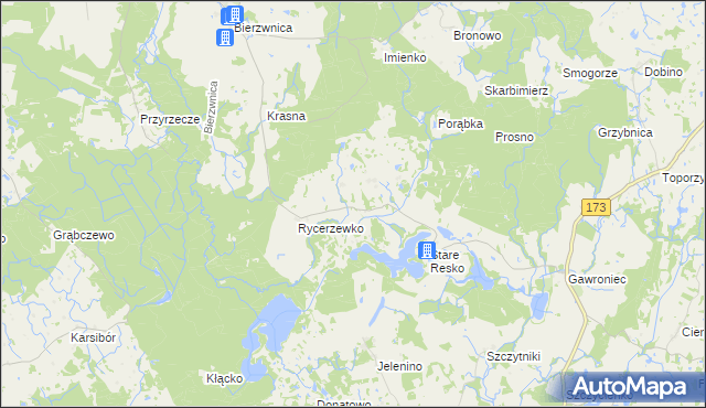 mapa Nowe Resko, Nowe Resko na mapie Targeo