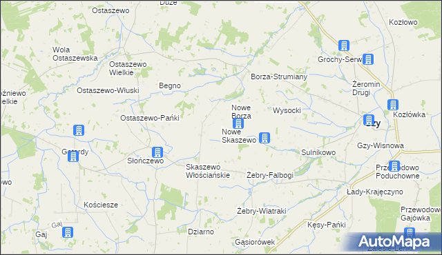 mapa Nowe Skaszewo, Nowe Skaszewo na mapie Targeo