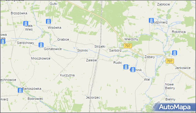 mapa Nowe Strzałki, Nowe Strzałki na mapie Targeo