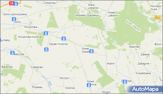 mapa Nowe Szpaki, Nowe Szpaki na mapie Targeo
