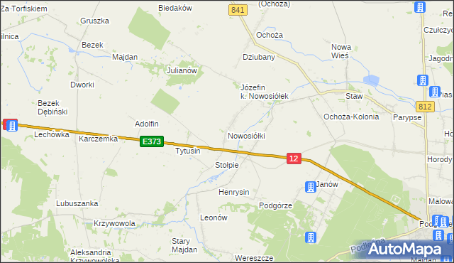 mapa Nowosiółki gmina Chełm, Nowosiółki gmina Chełm na mapie Targeo