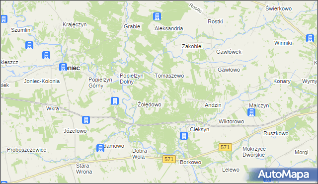 mapa Nowosiółki gmina Nowe Miasto, Nowosiółki gmina Nowe Miasto na mapie Targeo