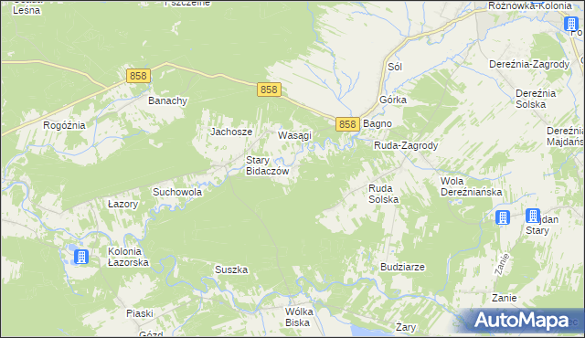 mapa Nowy Bidaczów, Nowy Bidaczów na mapie Targeo