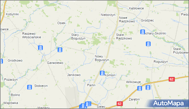 mapa Nowy Boguszyn, Nowy Boguszyn na mapie Targeo