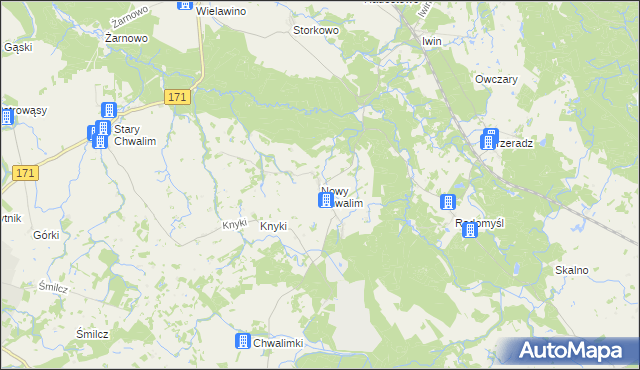mapa Nowy Chwalim, Nowy Chwalim na mapie Targeo