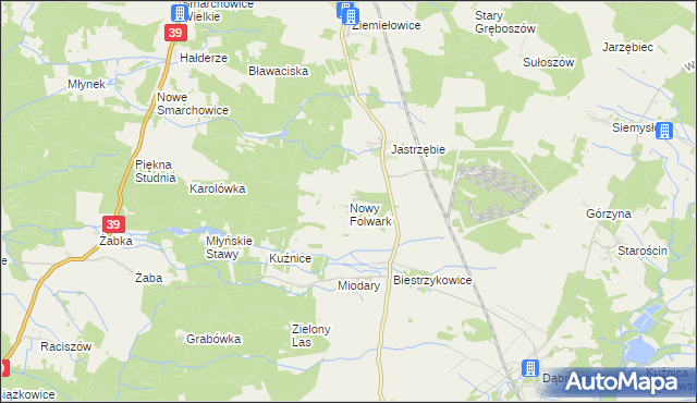 mapa Nowy Folwark gmina Namysłów, Nowy Folwark gmina Namysłów na mapie Targeo