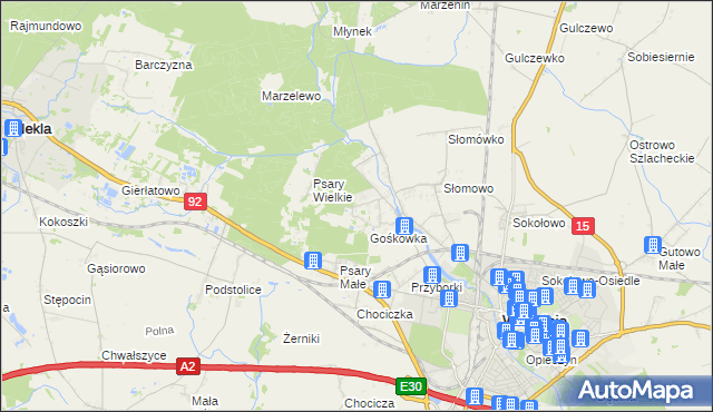 mapa Nowy Folwark gmina Września, Nowy Folwark gmina Września na mapie Targeo