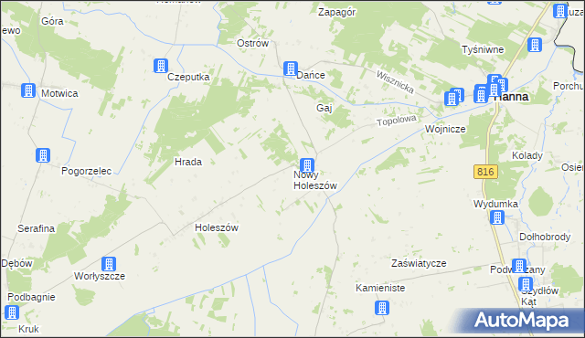 mapa Nowy Holeszów, Nowy Holeszów na mapie Targeo