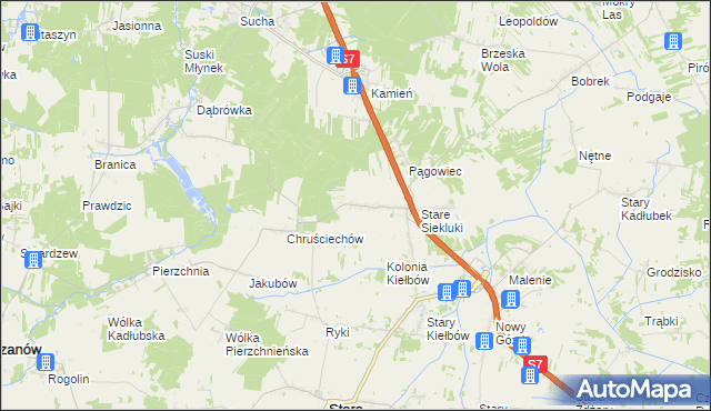 mapa Nowy Kiełbów, Nowy Kiełbów na mapie Targeo
