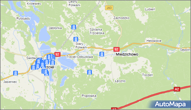 mapa Nowy Młyn gmina Miedzichowo, Nowy Młyn gmina Miedzichowo na mapie Targeo