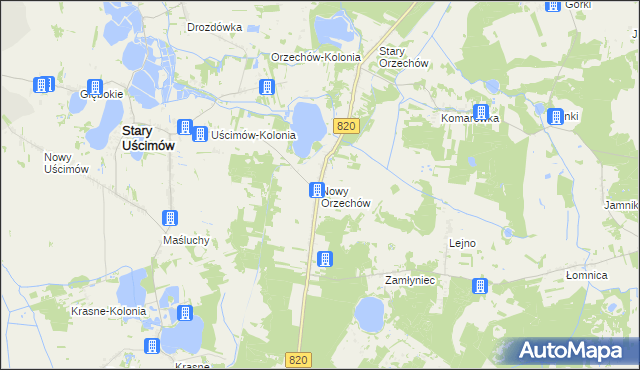 mapa Nowy Orzechów, Nowy Orzechów na mapie Targeo