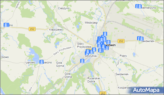 mapa Nowy Przybysław, Nowy Przybysław na mapie Targeo