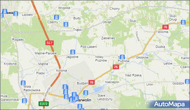 mapa Nowy Puznów, Nowy Puznów na mapie Targeo