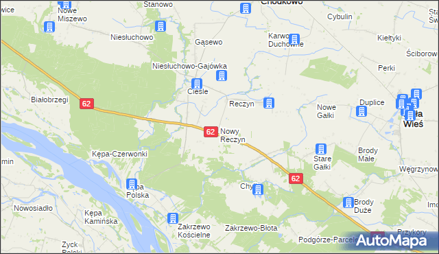 mapa Nowy Reczyn, Nowy Reczyn na mapie Targeo