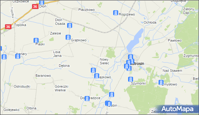 mapa Nowy Sielec, Nowy Sielec na mapie Targeo