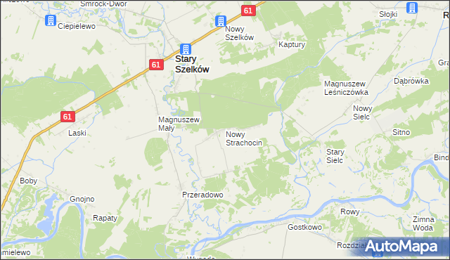 mapa Nowy Strachocin, Nowy Strachocin na mapie Targeo