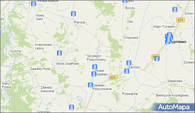 mapa Nowy Szczeglin, Nowy Szczeglin na mapie Targeo