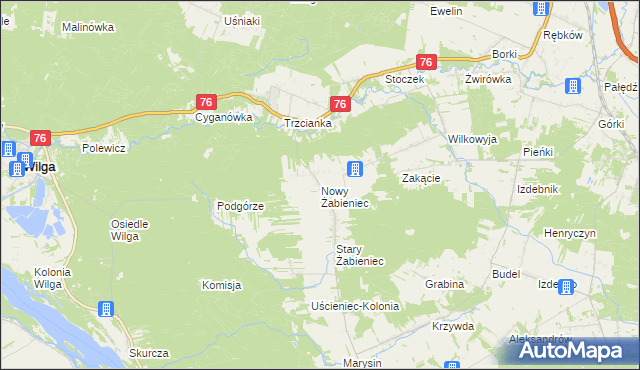 mapa Nowy Żabieniec, Nowy Żabieniec na mapie Targeo