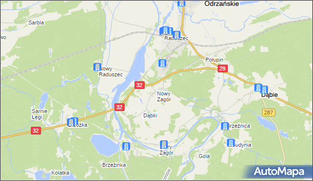 mapa Nowy Zagór, Nowy Zagór na mapie Targeo